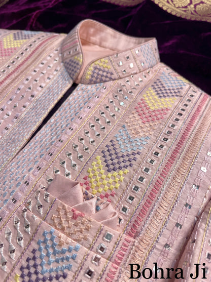 Glaze Pink Open Indo Jacket/ Set