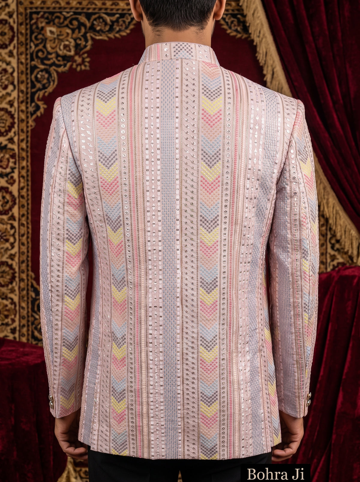Glaze Pink Open Indo Jacket/ Set