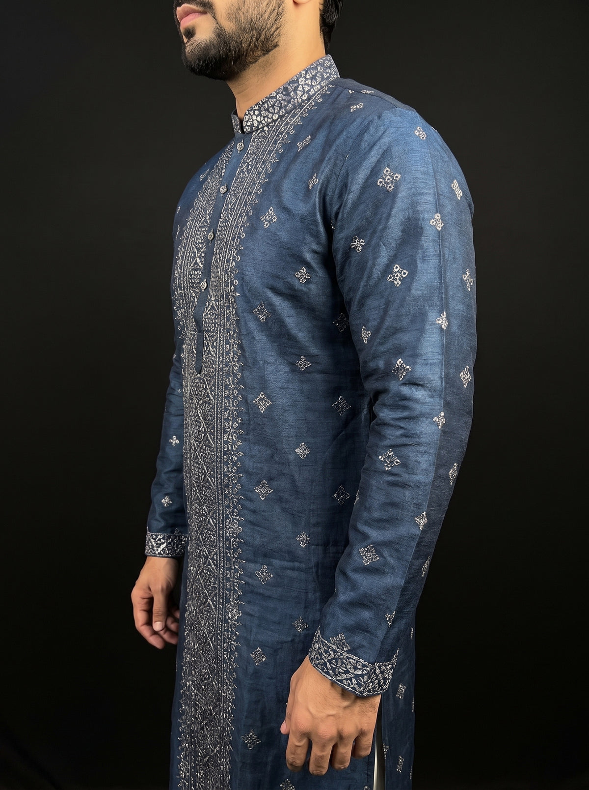 French Blue Designer Kurta Set