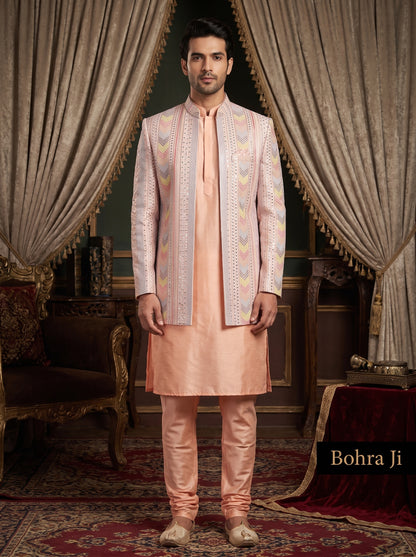 Glaze Pink Open Indo Jacket/ Set