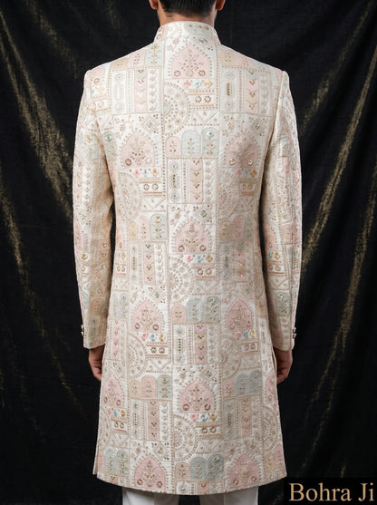 Abstract Multicolor Sherwani Set