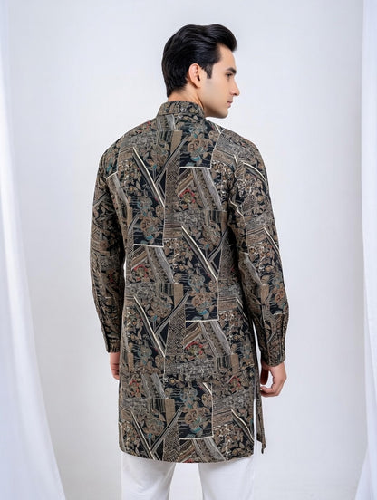 Premium Abstract Digital Print Kurta
