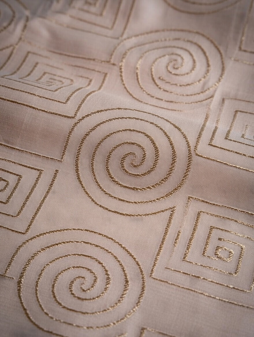 Premium Light Peach Zari Work Kurta
