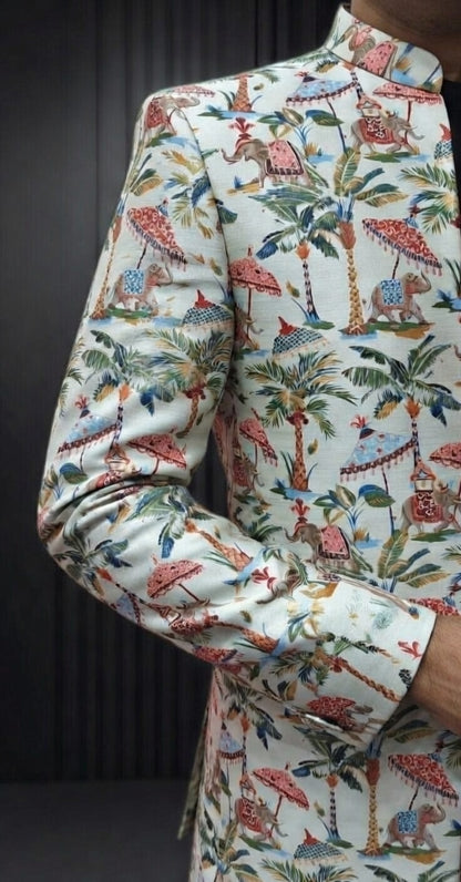 Royal Tropical Print Open Indo Set